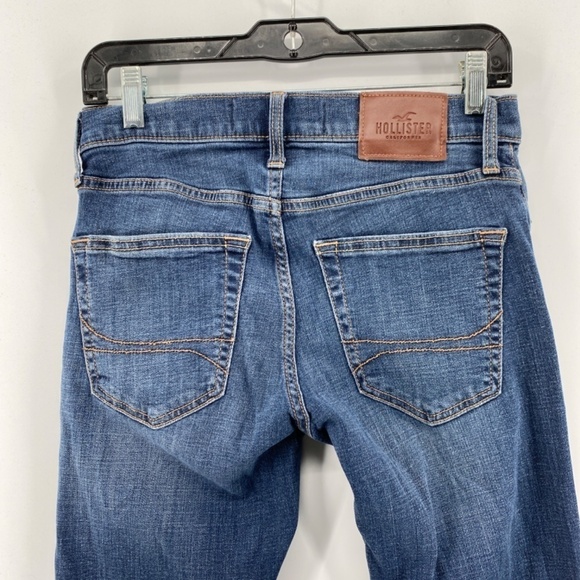 Hollister Jeans Women's 28 Washed Blue Supper Skinny Stretch Ripped 5 Pocket - Picture 11 of 13